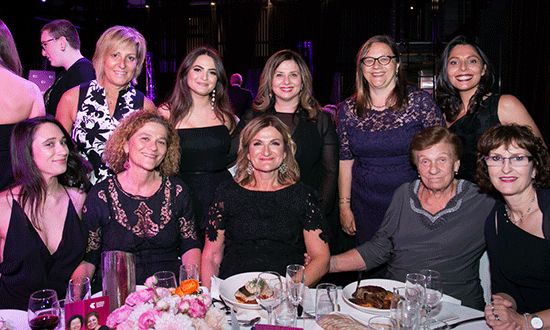 Violet Roumeliotis with her family at the Telstra Australia Business Woman of the Year Awards