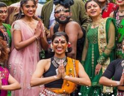 A group of dancers smiling.