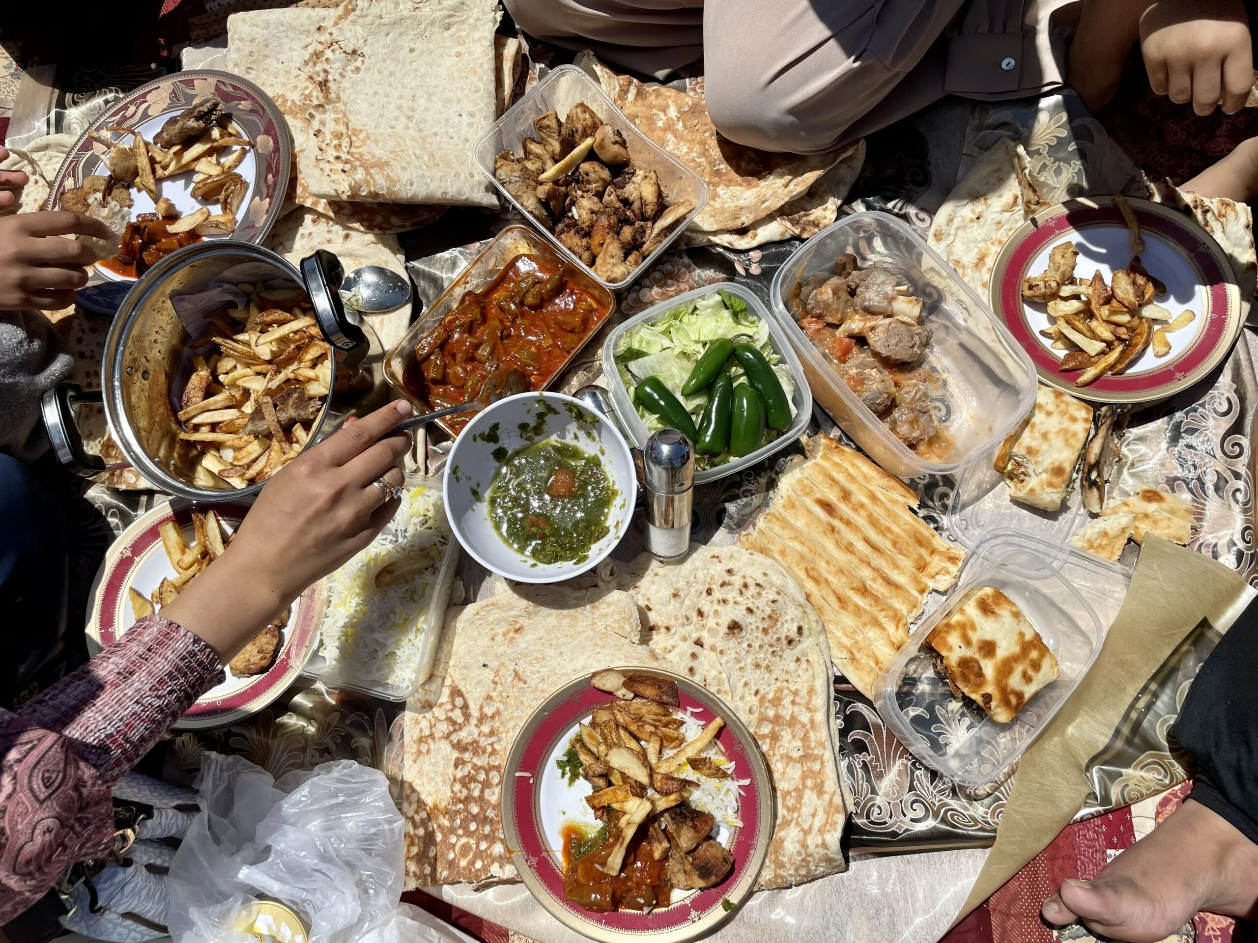 People sharing a delicious meal