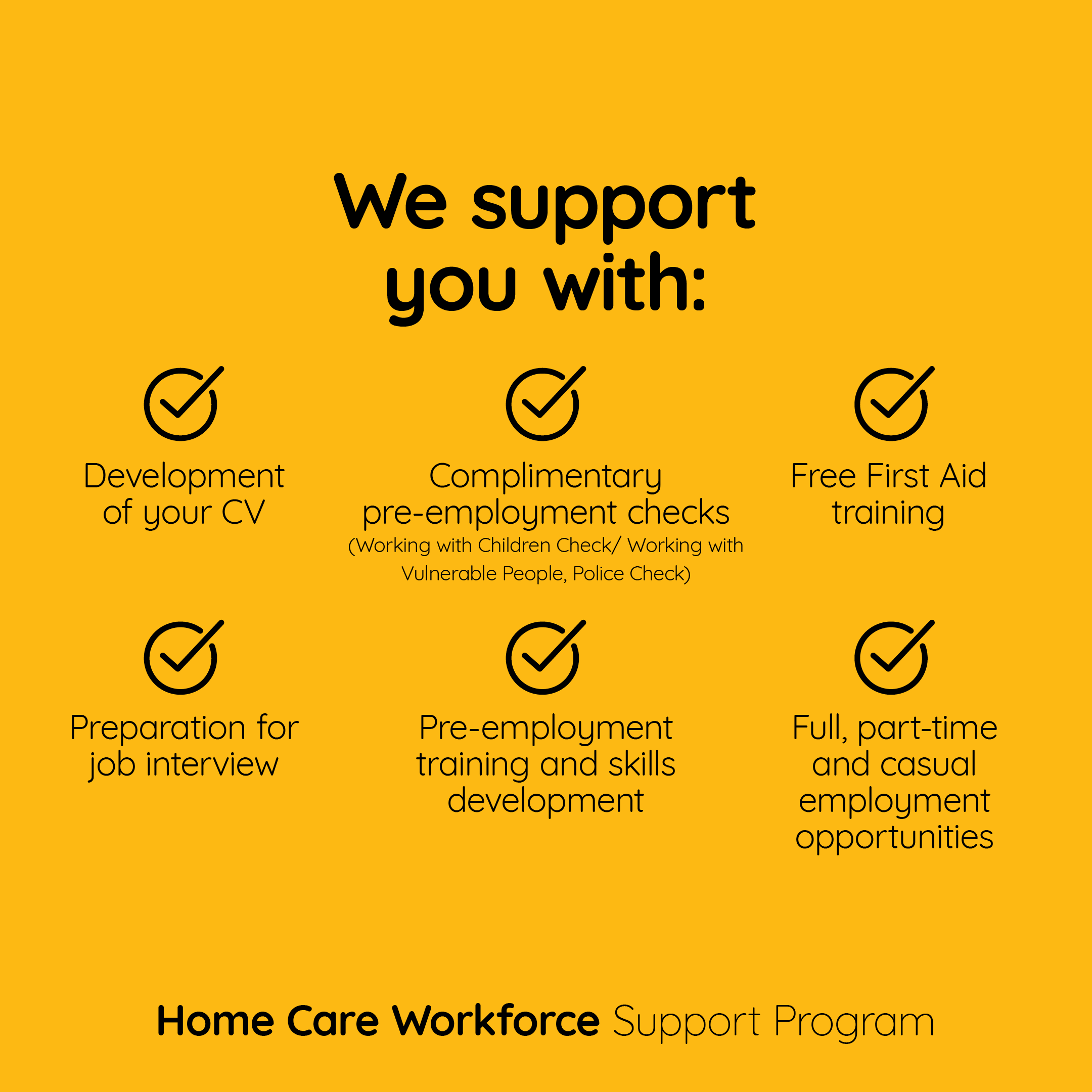 SSI Home Care Workforce Support Program benefits