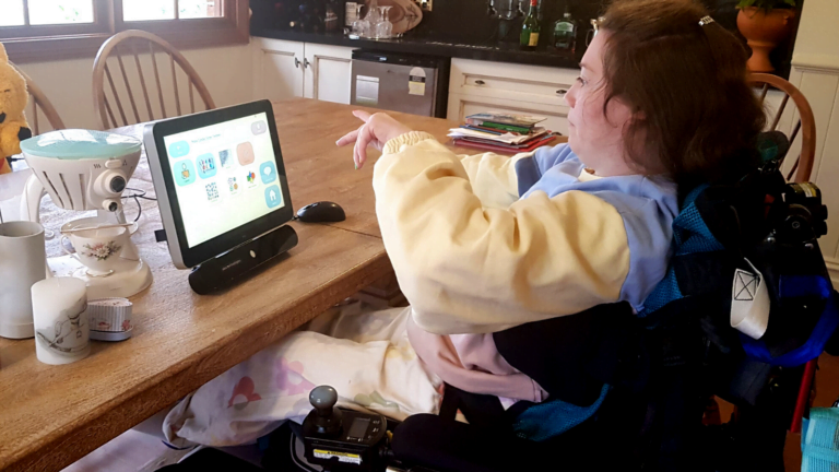 Gaze-based communications device proves life-changing for teen SSI NDIS participant