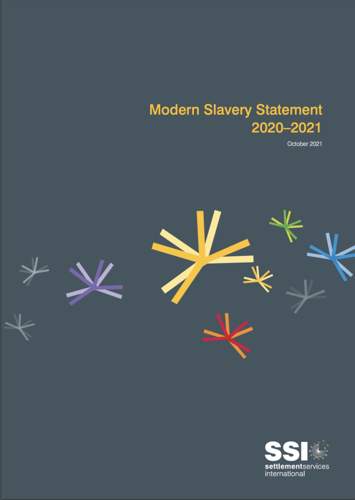 Cover image of the Modern Slavery Statement 2020–2021