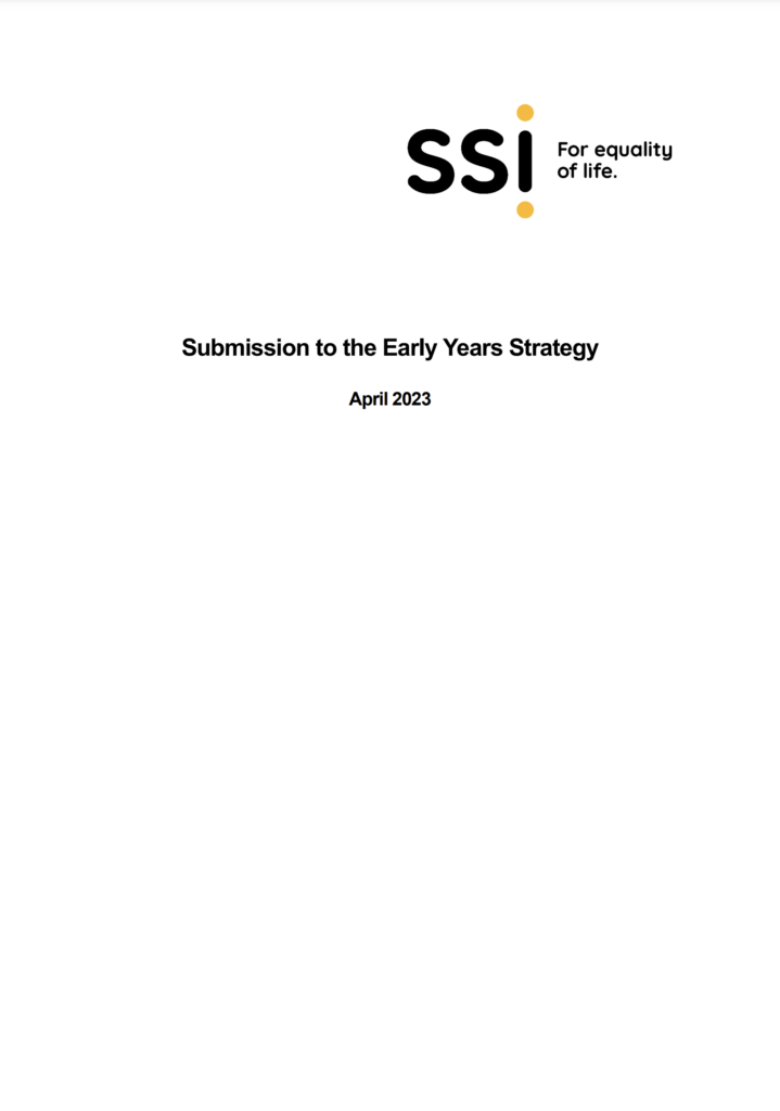 Submission to the Early Years Strategy