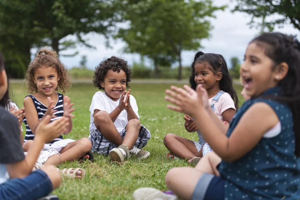 Children playing in a park