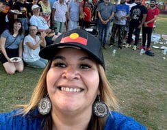 Lucy Davis is a Cobble Cobble woman from the Burrungum Nation Western Downs Queensland.