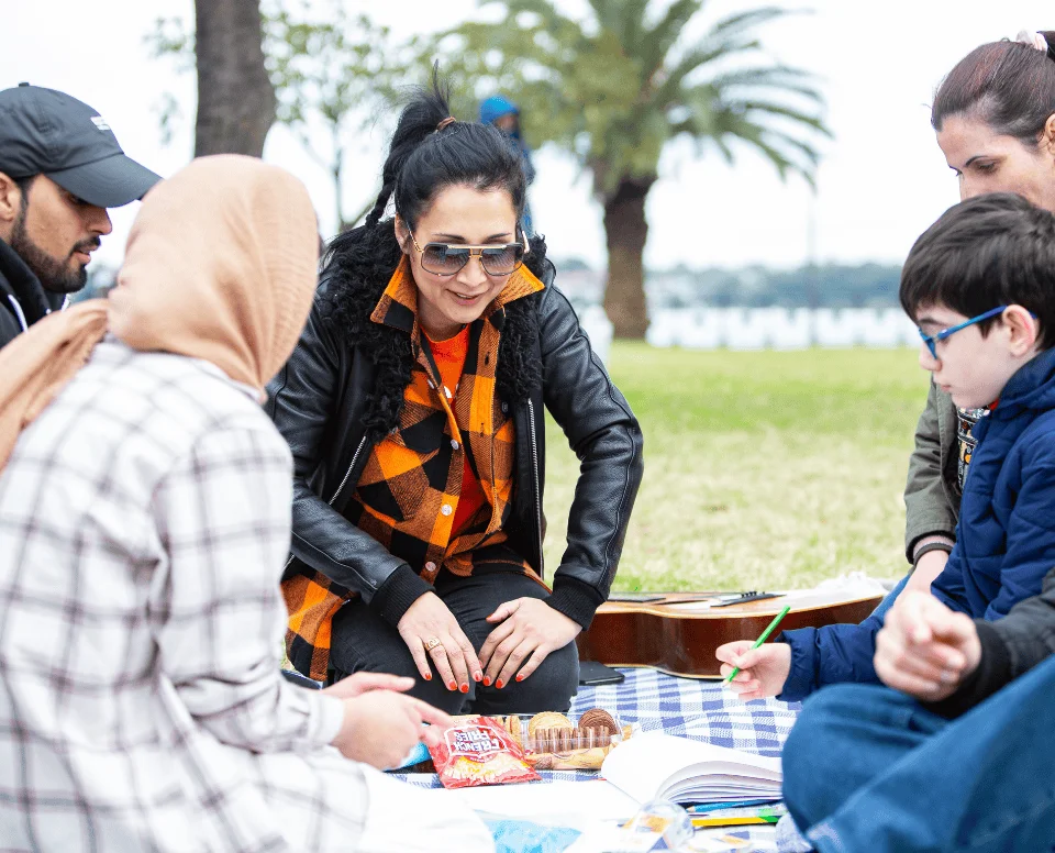 SSI Welcome Program volunteer taking SSI clients on a day trip