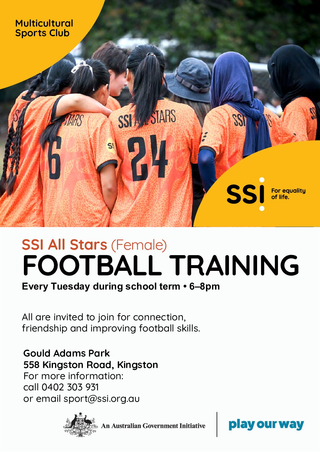 MSC – All Stars Female Football Training