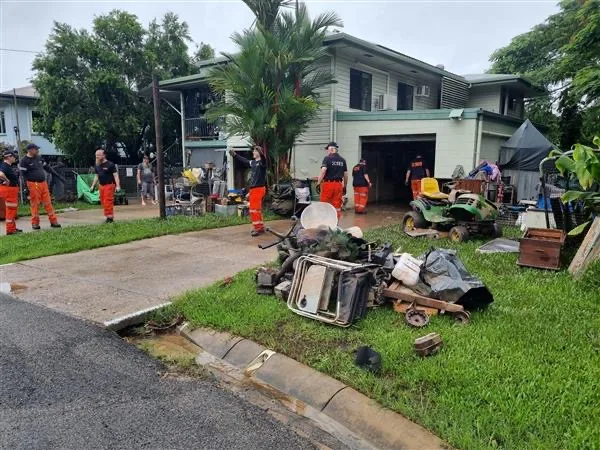 Flood damage at house