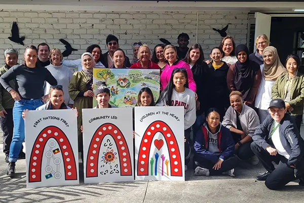Group of community members at community program run by SSI.