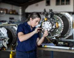 woman working as mechanic