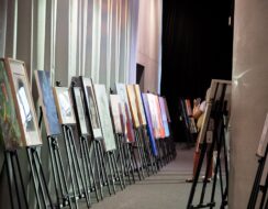 The Beyond Borders exhibition in Sydney's CBD. Photography: Mojtaba Hakimi