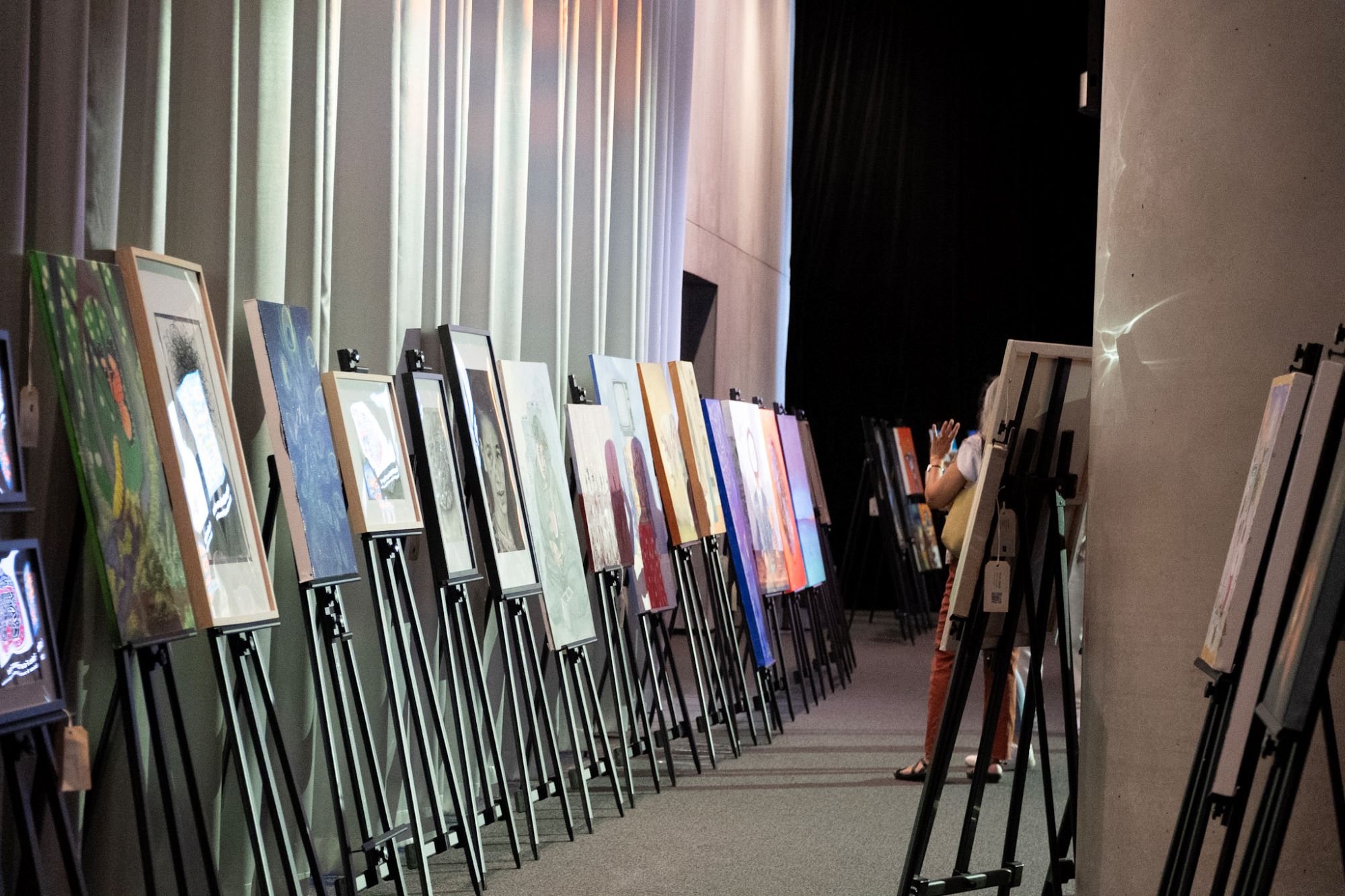 The Beyond Borders exhibition in Sydney's CBD. Photography: Mojtaba Hakimi