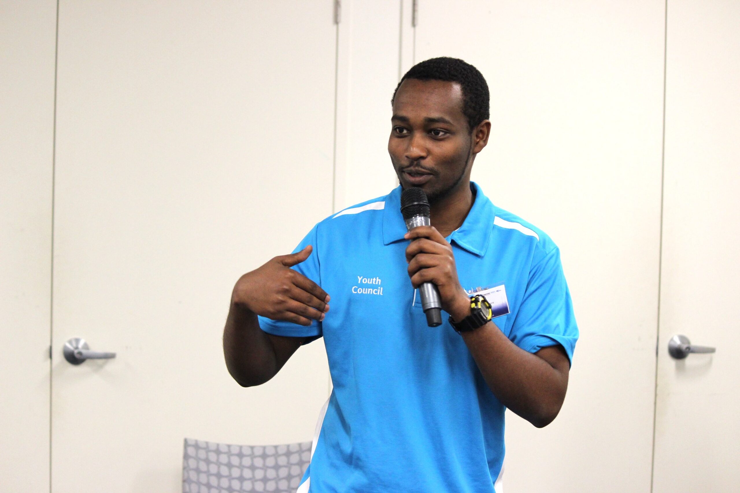 Member of the youth council speaks at the 2019 Youth Matters Conference