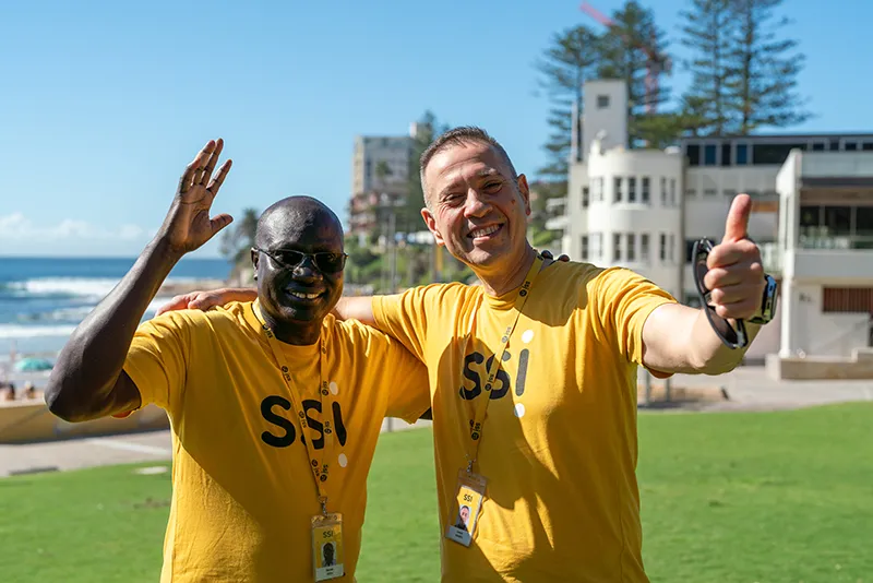 Abuoi and Joseph from SSI Welcomer