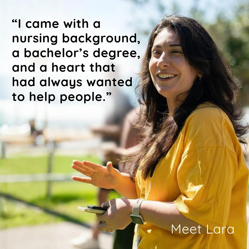 Lara-Carousel-1 “I came with a nursing background, a bachelor’s degree, and a heart that had always wanted to help people.” Meet Lara