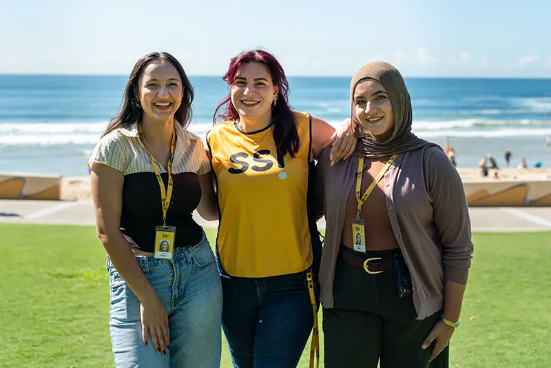 Miwa, Maral and Tamara are SSI Welcomers