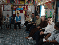 Group of advocates in a circle at Cox's Bazar, world's largest refugee camp.