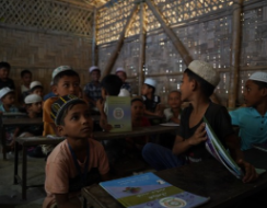 Children at school, Cox's Bazar refugee camp